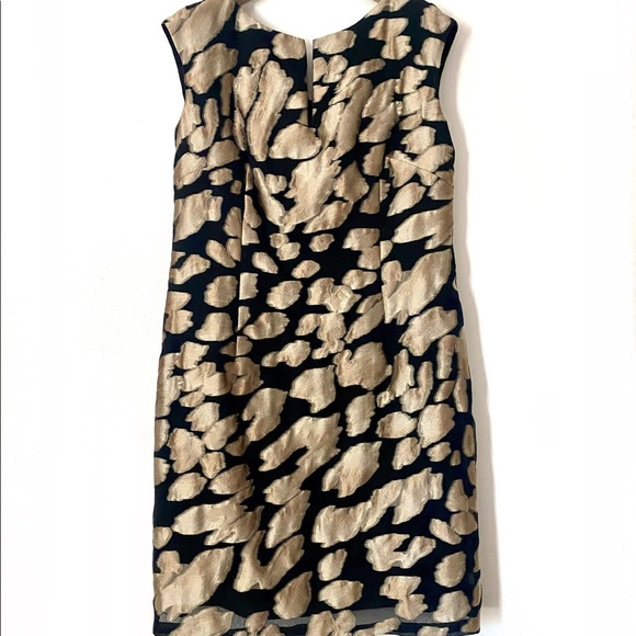 ESCADA Leopard Jacquard Sheath Dress Sz 40 (US 10) - Picture 3 of 10